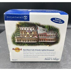 Vintage Dept 56 Hard Rock Cafe Orlando Ornament Lighted  Snow Village boxed